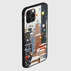 Чехол для iPhone 12 Pro Новогодний город, цвет: 3D-черный — фото 2