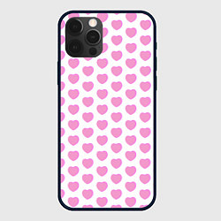 Чехол iPhone 12 Pro Нежные розовые сердечки