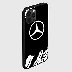 Чехол для iPhone 12 Pro Mercedes benz краски спорт, цвет: 3D-черный — фото 2