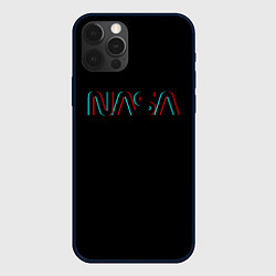 Чехол iPhone 12 Pro NASA glitch color usa