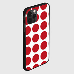 Чехол для iPhone 12 Pro Красные круги, цвет: 3D-черный — фото 2