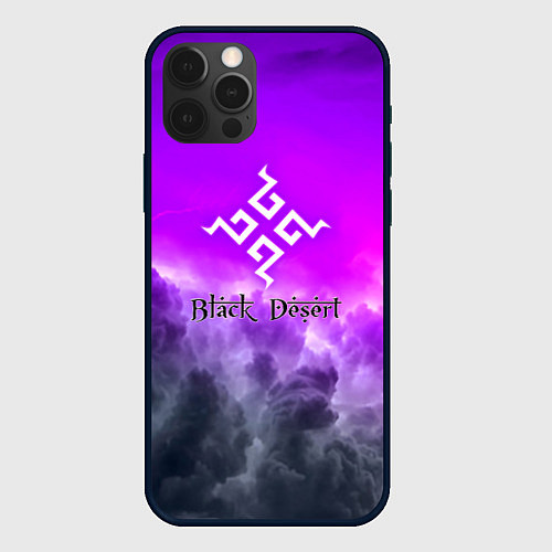 Чехол iPhone 12 Pro Black desert mmorpg steel abstraction / 3D-Черный – фото 1