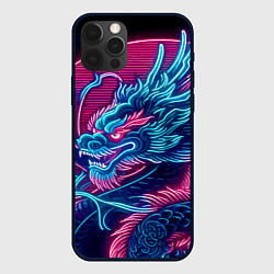Чехол для iPhone 12 Pro Свирепый японский дракон - ирезуми, цвет: 3D-черный