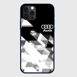 Чехол для iPhone 12 Pro AUDI geometry sport, цвет: 3D-черный