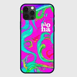 Чехол iPhone 12 Pro Abstract floral pattern - aloha