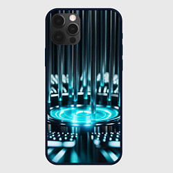 Чехол для iPhone 12 Pro Фантастический металлические круг с трубочками, цвет: 3D-черный