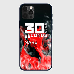 Чехол для iPhone 12 Pro Seconds to mars fire, цвет: 3D-черный