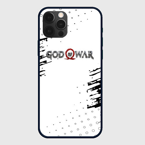 Чехол iPhone 12 Pro God of war краски стрипс / 3D-Черный – фото 1