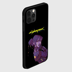 Чехол для iPhone 12 Pro Девушка из cyberpunk, цвет: 3D-черный — фото 2