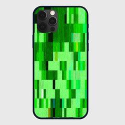 Чехол iPhone 12 Pro Зелёный глитч