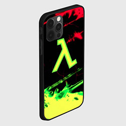 Чехол для iPhone 12 Pro Half life кислотное лого флейм, цвет: 3D-черный — фото 2
