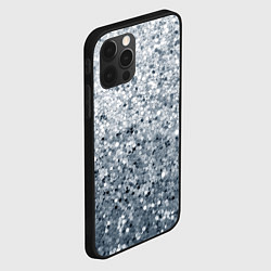 Чехол для iPhone 12 Pro Серебряный гламур, цвет: 3D-черный — фото 2