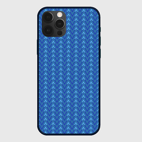 Чехол iPhone 12 Pro Зигзаг с уголочкам / 3D-Черный – фото 1