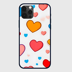 Чехол iPhone 12 Pro Сердца сердечки