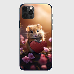 Чехол iPhone 12 Pro Милый маленький хомячок с сердечком