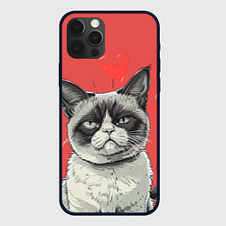Чехол iPhone 12 Pro Недовольный кот на день святого Валентина