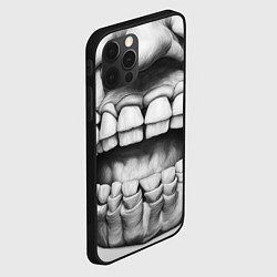 Чехол для iPhone 12 Pro Улыбка ужаса, цвет: 3D-черный — фото 2