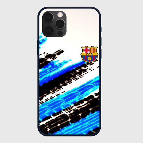 Чехол iPhone 12 Pro Barcelona fc club / 3D-Черный – фото 1