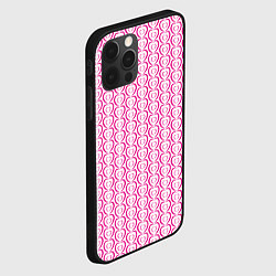 Чехол для iPhone 12 Pro Паттерн двойное сердце, цвет: 3D-черный — фото 2