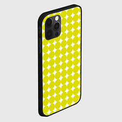 Чехол для iPhone 12 Pro Ретро темно желтые круги, цвет: 3D-черный — фото 2