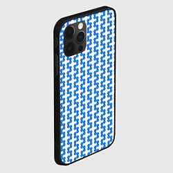 Чехол для iPhone 12 Pro Синие кружки патерн, цвет: 3D-черный — фото 2