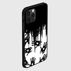 Чехол для iPhone 12 Pro Death Stranding отпечатки рук, цвет: 3D-черный — фото 2