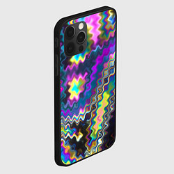 Чехол для iPhone 12 Pro Неоновая волнистая рябь, цвет: 3D-черный — фото 2