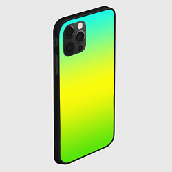 Чехол для iPhone 12 Pro Неоновый трехцветный градиент, цвет: 3D-черный — фото 2
