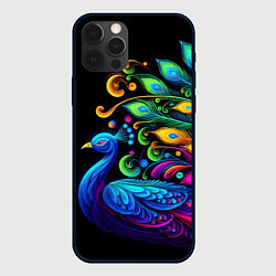 Чехол iPhone 12 Pro Neon peacock - art