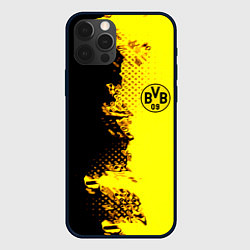 Чехол для iPhone 12 Pro Borussia fc sport краски, цвет: 3D-черный