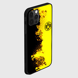 Чехол для iPhone 12 Pro Borussia fc sport краски, цвет: 3D-черный — фото 2