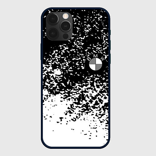 Чехол iPhone 12 Pro BMW краски текстура / 3D-Черный – фото 1
