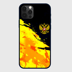Чехол iPhone 12 Pro Имперский герб россии краски