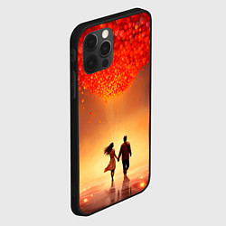 Чехол для iPhone 12 Pro Влюбленная пара в день святого Валентина, цвет: 3D-черный — фото 2