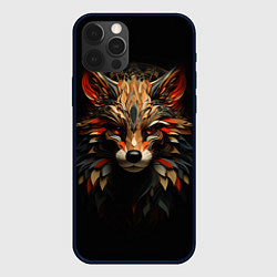 Чехол для iPhone 12 Pro Красавец лис мозаика, цвет: 3D-черный