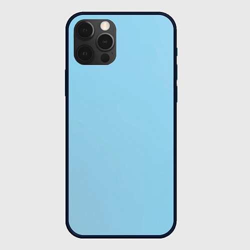 Чехол iPhone 12 Pro Голубой градиент стиль мету ком / 3D-Черный – фото 1