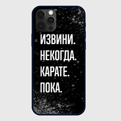 Чехол для iPhone 12 Pro Извини, некогда, карате - пока, цвет: 3D-черный