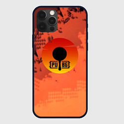 Чехол для iPhone 12 Pro PUBG game orange, цвет: 3D-черный