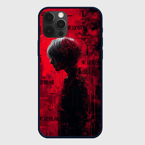 Чехол iPhone 12 Pro Kaneki Ken - Tokyo Ghoul / 3D-Черный – фото 1