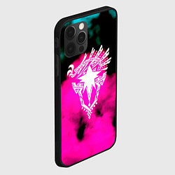 Чехол для iPhone 12 Pro Монстр хантер неоновые фон, цвет: 3D-черный — фото 2