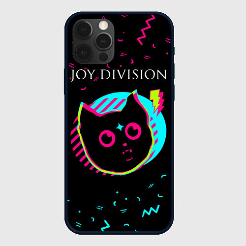 Чехол iPhone 12 Pro Joy Division - rock star cat / 3D-Черный – фото 1