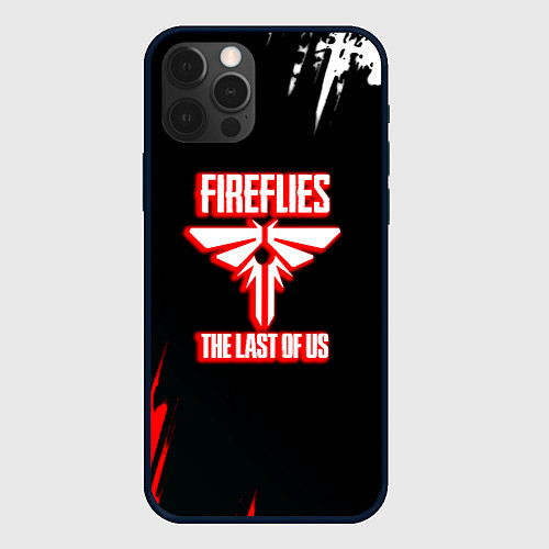 Чехол iPhone 12 Pro The Last of Us краски текстура / 3D-Черный – фото 1