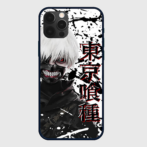 Чехол iPhone 12 Pro Kaneki Ken - Токийский Гуль / 3D-Черный – фото 1