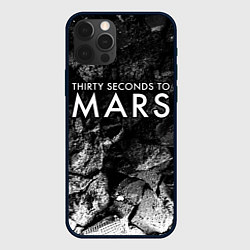 Чехол iPhone 12 Pro Thirty Seconds to Mars black graphite