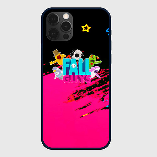 Чехол iPhone 12 Pro Fall Guys kids color / 3D-Черный – фото 1