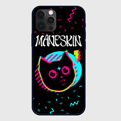 Чехол для iPhone 12 Pro Maneskin - rock star cat, цвет: 3D-черный