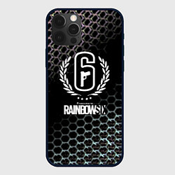 Чехол для iPhone 12 Pro Rainbow six 6 hexagon, цвет: 3D-черный