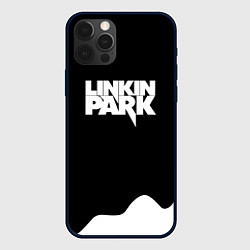 Чехол для iPhone 12 Pro Linkin park краска белая, цвет: 3D-черный