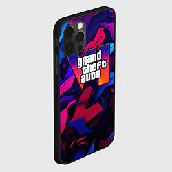 Чехол для iPhone 12 Pro Gta лого камуфляж яркие листья, цвет: 3D-черный — фото 2