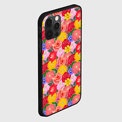 Чехол для iPhone 12 Pro Летний цветочный фон, цвет: 3D-черный — фото 2